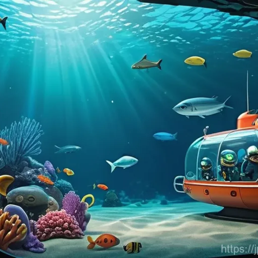 옥토넛 굿즈 판매 성공 요인 - **Prompt:** A detailed and vibrant illustration of the Octonauts team on a deep-sea exploration miss...