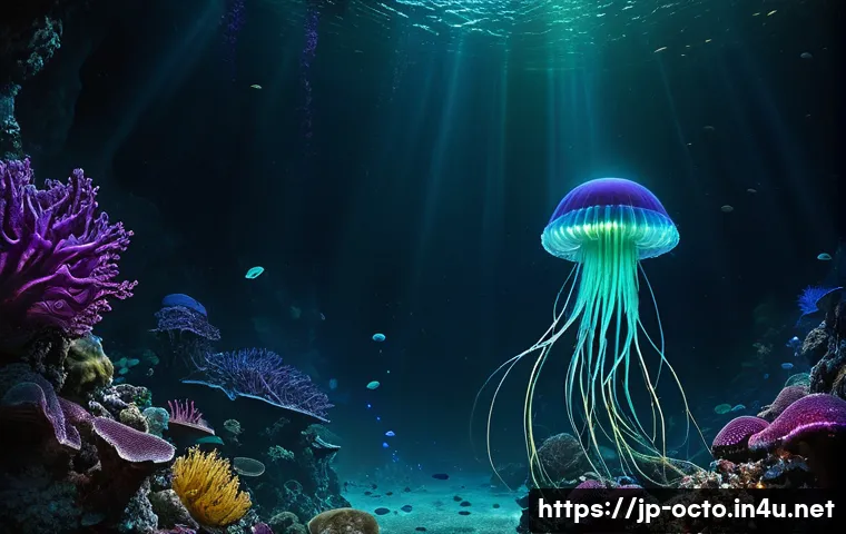 옥토넛 등장 동물들과 관련된 다큐멘터리 - **Deep-Sea Bioluminescence:** A breathtaking, high-resolution shot of the abyssal zone, bathed in an...