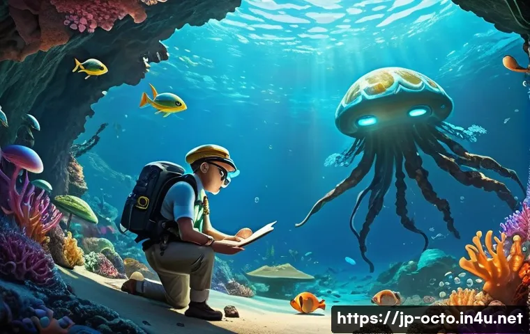 옥토넛 애니메이션 제작자의 비전 - **Underwater Wonder Discovery:**
    "A vibrant, high-definition illustration of Captain Barnacles, ...
